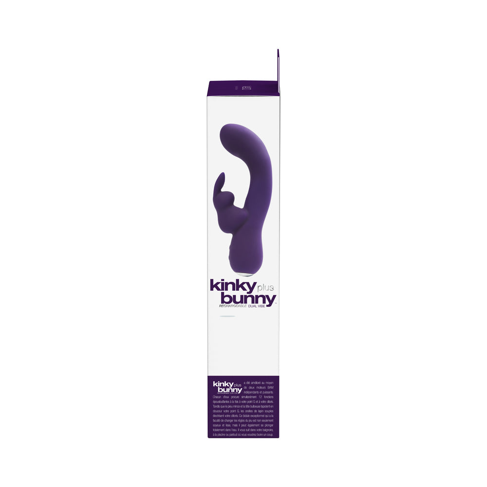 VeDO Kinky Bunny Rechargeable Rabbit Vibrator - Deep Purple - Fantasies Boutique