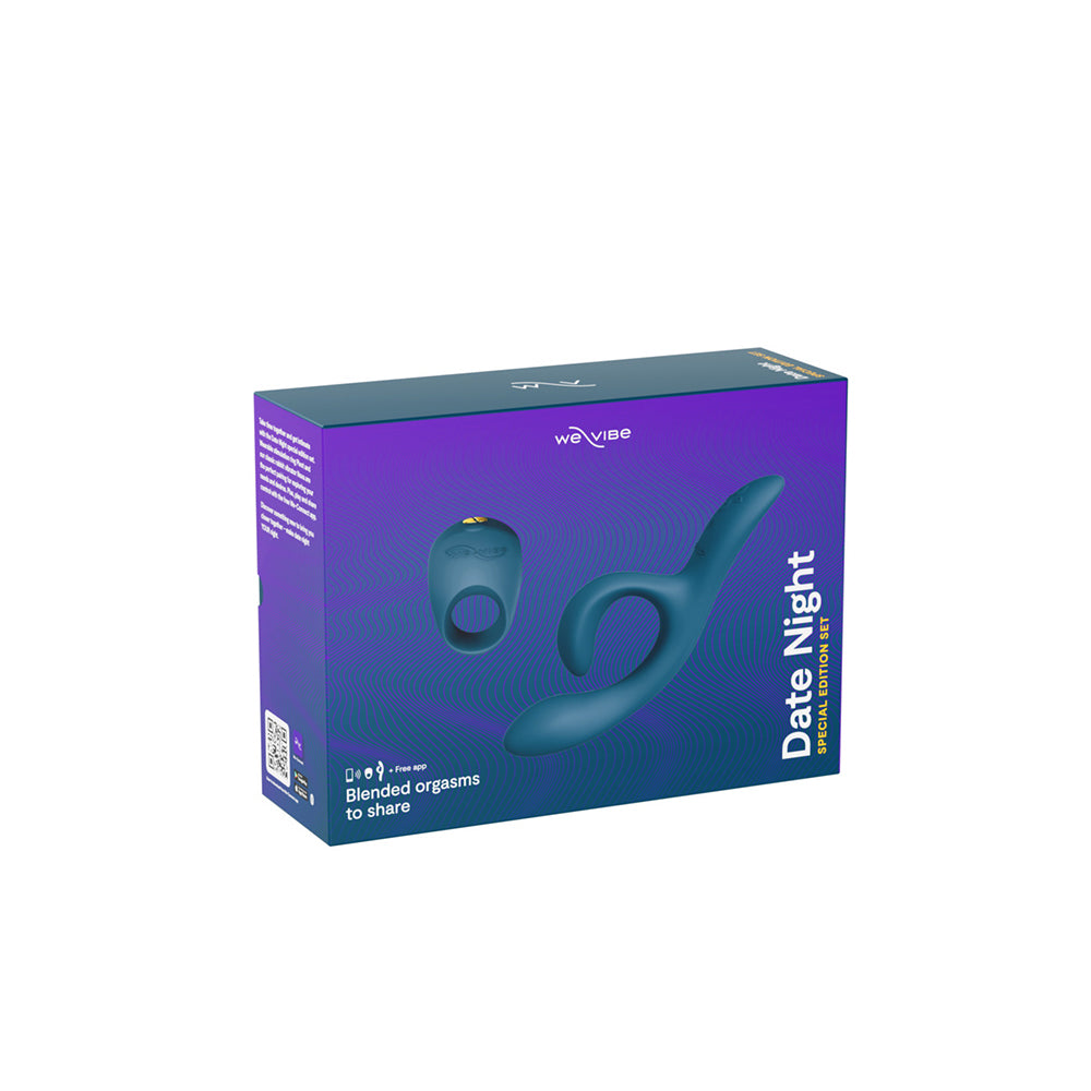We-Vibe Date Night Special Edition Couple's Vibrator Set (Nova 2 & Pivot) Green Velvet - Fantasies Boutique