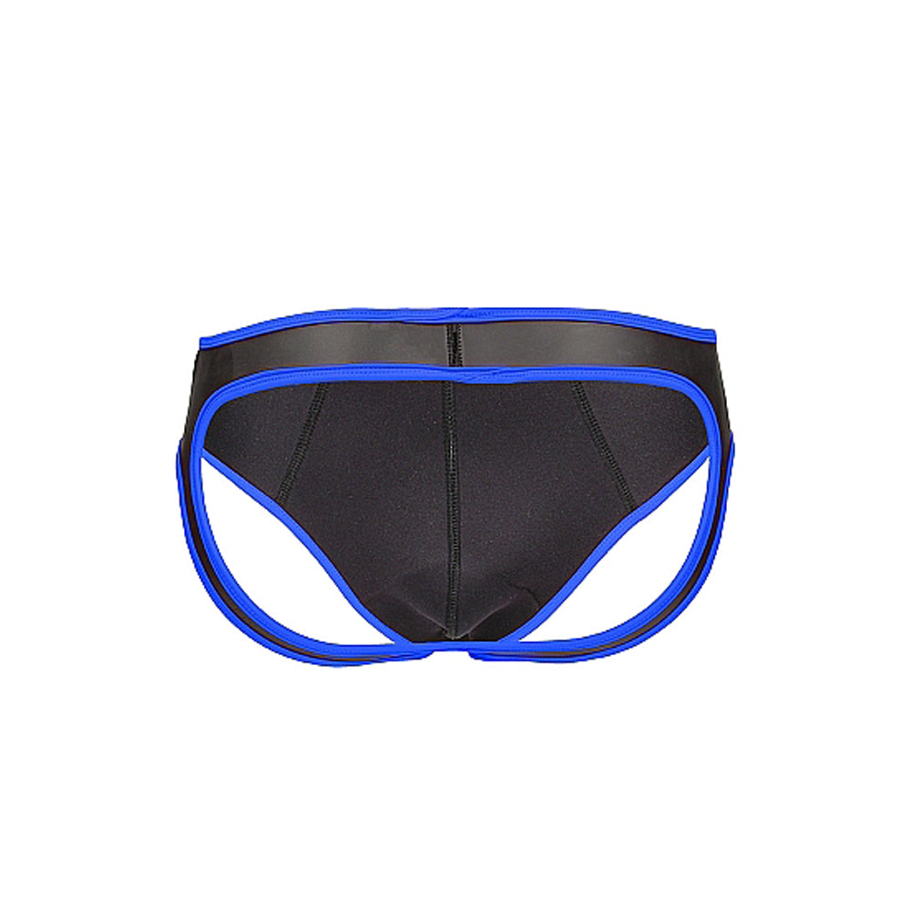 Ouch! Puppy Play Neoprene Jockstrap Blue S/M - Fantasies Boutique