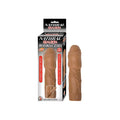 Natural Realskin Uncircumcised Xtender Removable Bullet Waterproof Brown