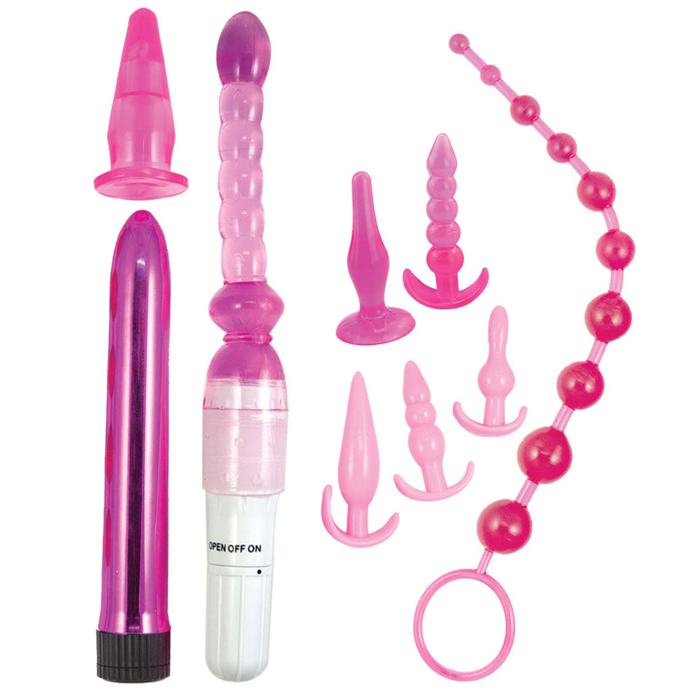 Pink Elite Collection Supreme Anal Play Kit Pink - Fantasies Boutique