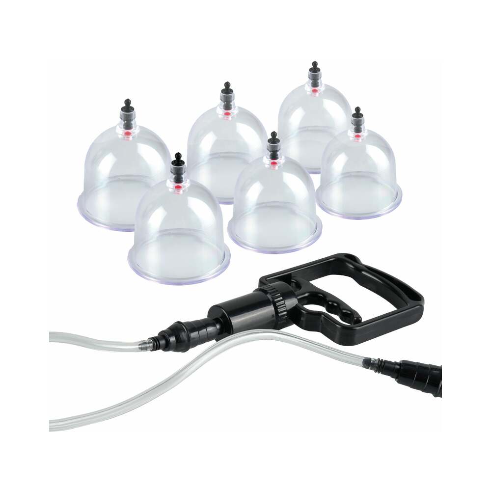 Fetish Fantasy Series Beginner's 6-Piece Cupping Set Clear/Black - Fantasies Boutique