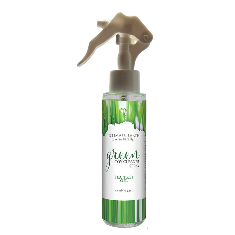 Intimate Earth Green Toy Cleaner Spray with Tea Tree Oil 4.1 oz. - Fantasies Boutique