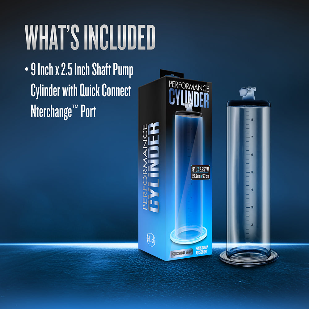 Performance 9in x 2.25in Penis Pump Cylinder Clear