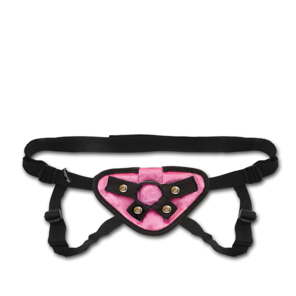 Lux Fetish Neoprene Strap-On Harness Pink - Fantasies Boutique