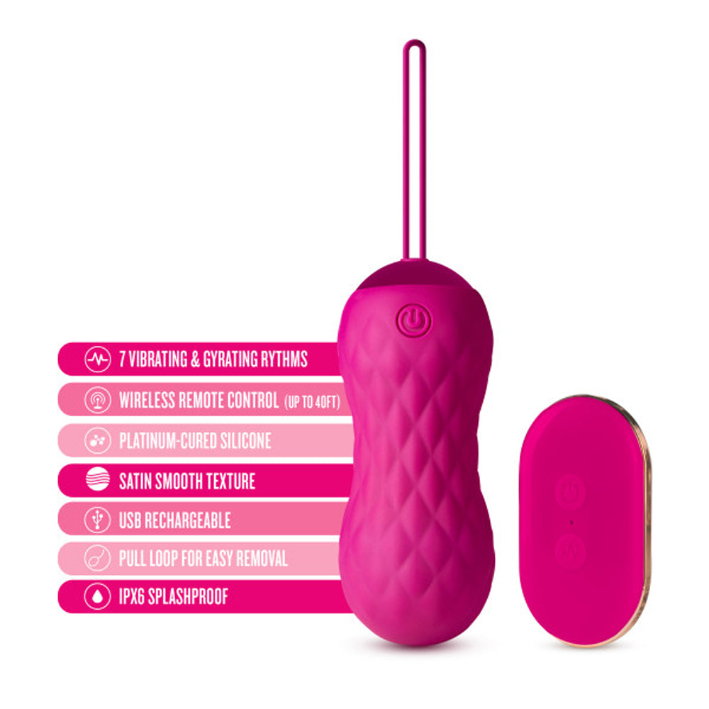 Blush Lush Carina Rechargeable Remote-Controlled Silicone Egg Vibrator Velvet - Fantasies Boutique