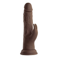 FemmeFunn Vortex Turbo Rabbit 2.0 8 in. Dual Stimulation Vibrating Dildo Brown - Fantasies Boutique