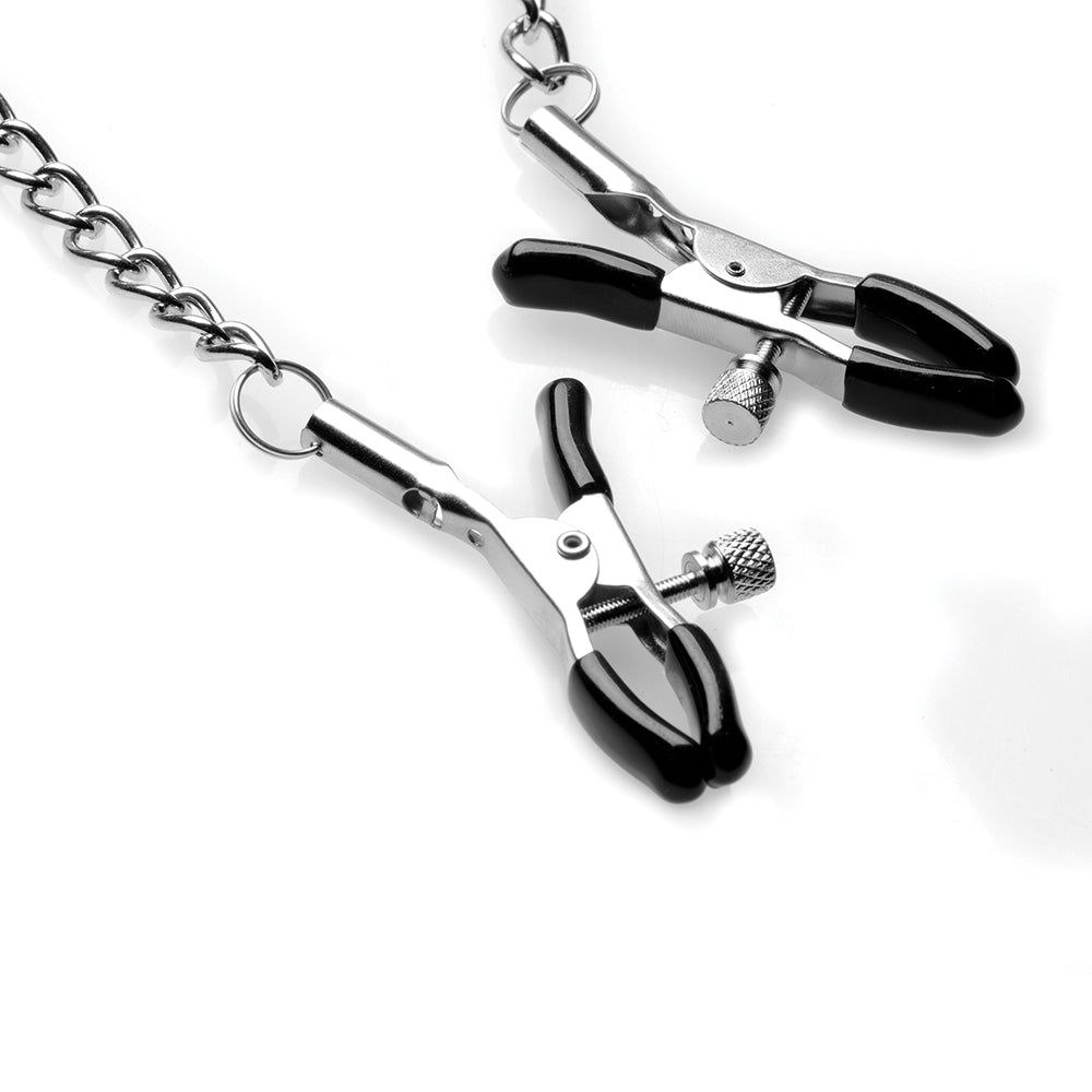 Strict Silicone Ball Gag With Nipple Clamps - Fantasies Boutique