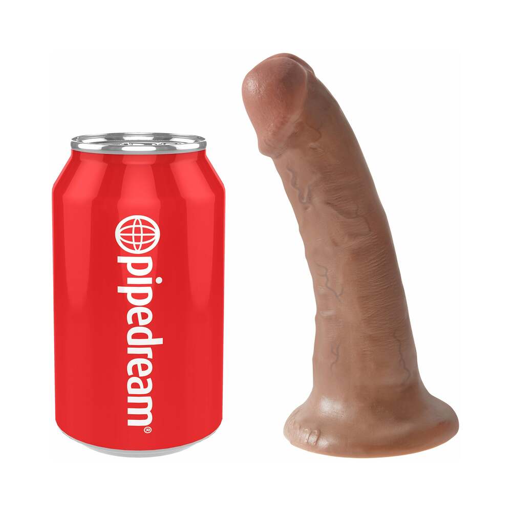 King Cock 6 in. Cock Realistic Dildo With Suction Cup Tan - Fantasies Boutique