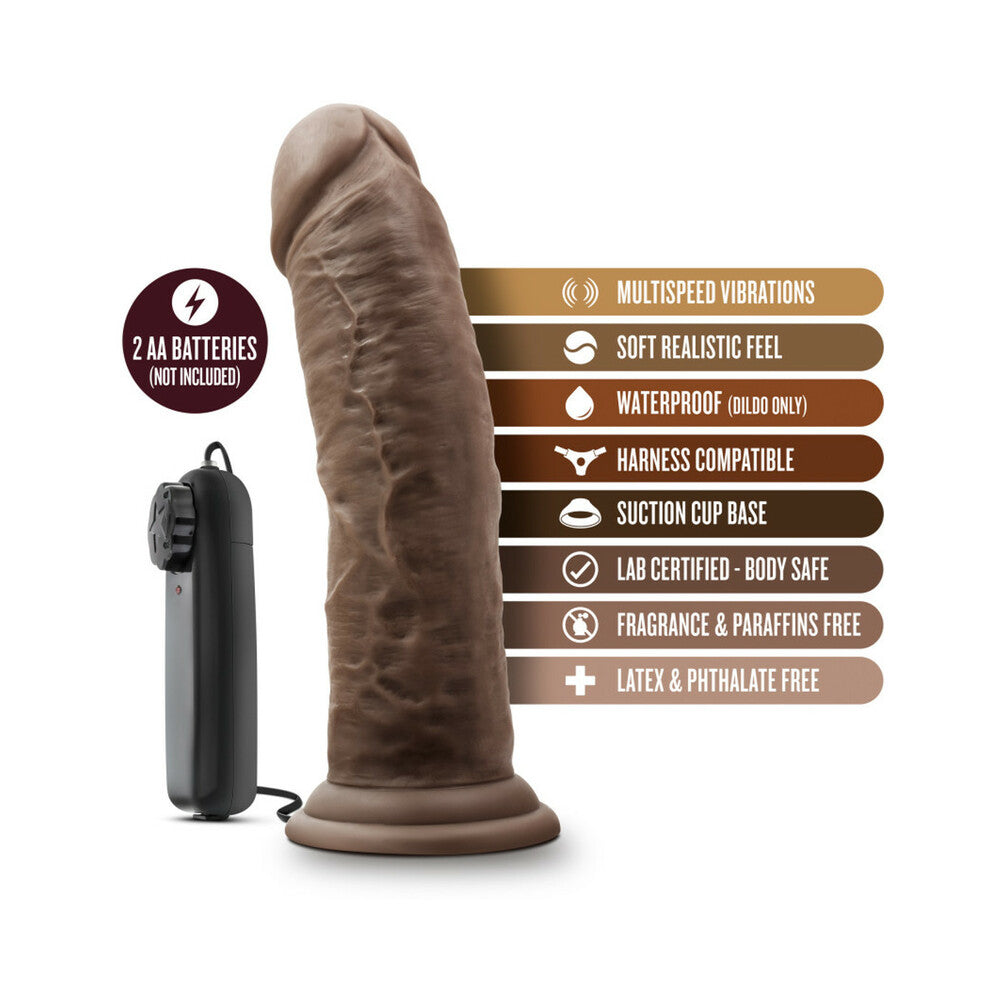 Dr. Skin Dr. Joe Realistic 8 in. Vibrating Dildo Brown - Fantasies Boutique