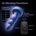 Anal Adventures Matrix Kinetik Plug with Remote Space Age Blue - Fantasies Boutique