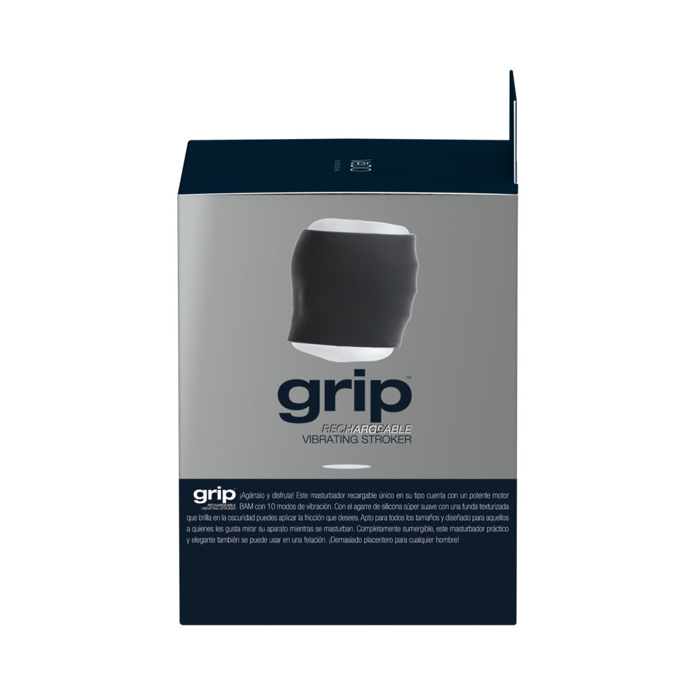 Grip Rechargeable Vibrating Sleeve Black - Fantasies Boutique