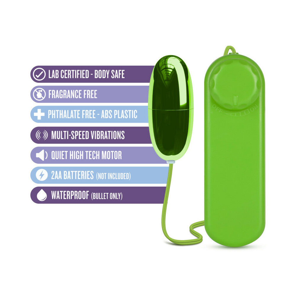 B Yours Power Bullet Remote-Controlled Egg Vibrator Lime - Fantasies Boutique