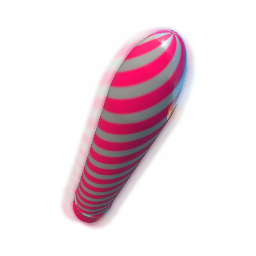 Pipedream Classix Sweet Swirl 8 in. Slimline Vibrator Pink - Fantasies Boutique