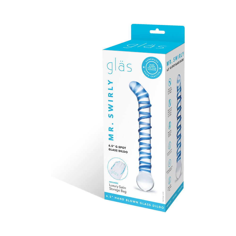 Glas Mr. Swirly 6.5 in. G-Spot Glass Dildo - Fantasies Boutique