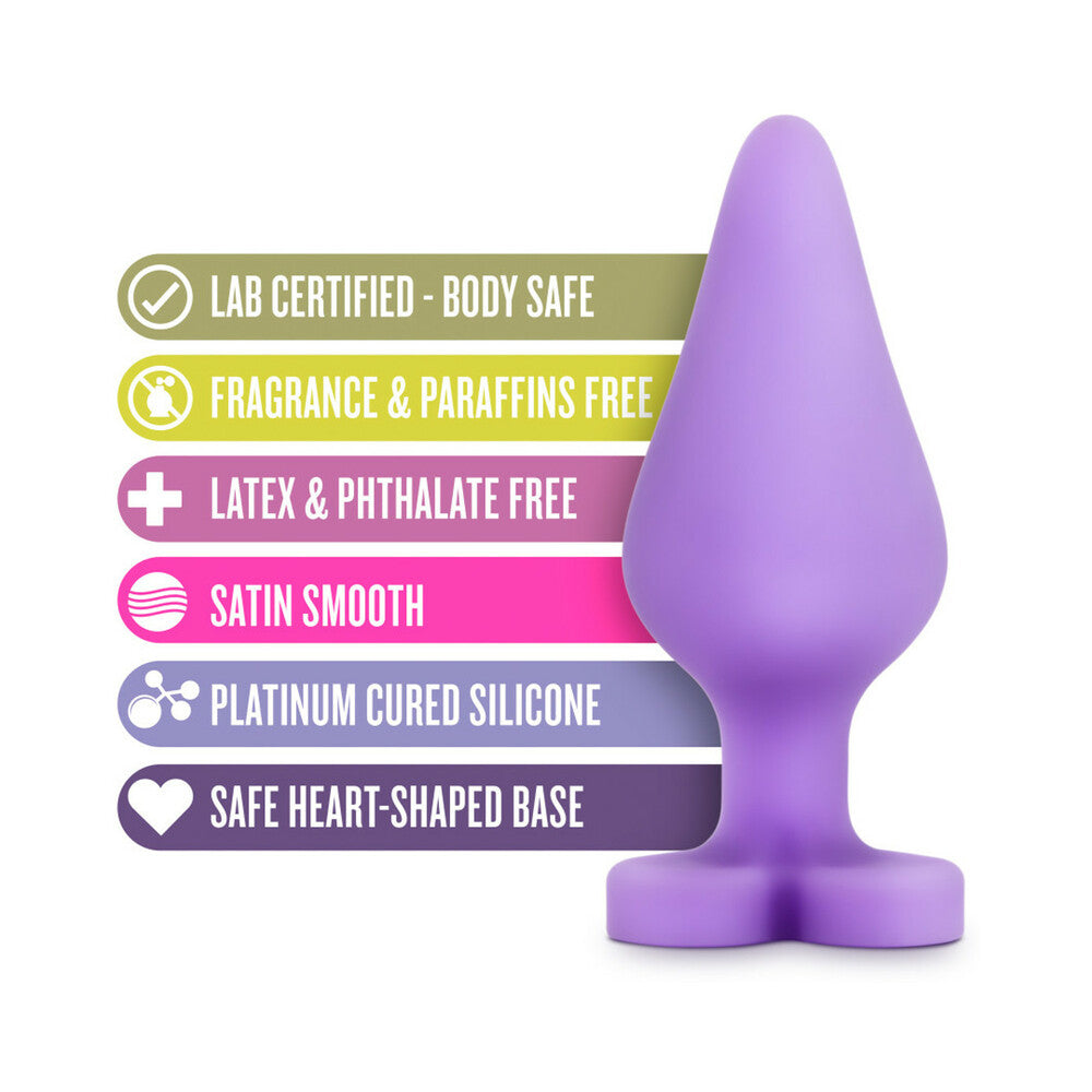 Blush Play with Me Naughty Candy Hearts 'Do Me Now' Anal Plug Purple - Fantasies Boutique