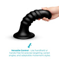 b-Vibe Krush 9.5 in. Curved & Ribbed Dildo with Suction Cup