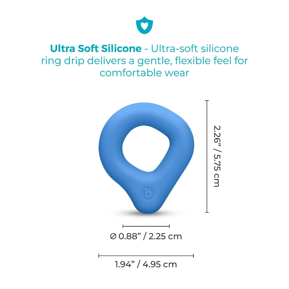 b-Vibe Flex Ring Drip Silicone C-Ring Blue