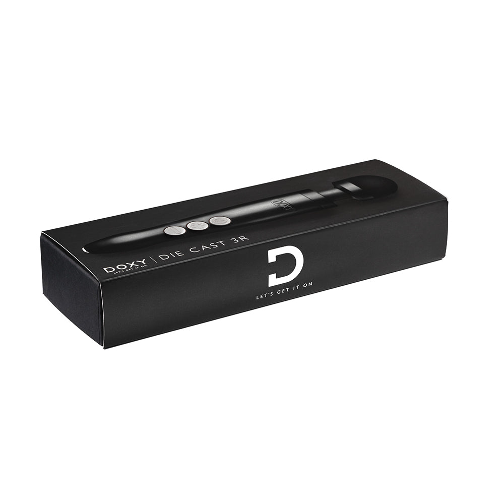 Doxy Die Cast 3R Rechargeable Compact Wand Vibrator Matte Black - Fantasies Boutique