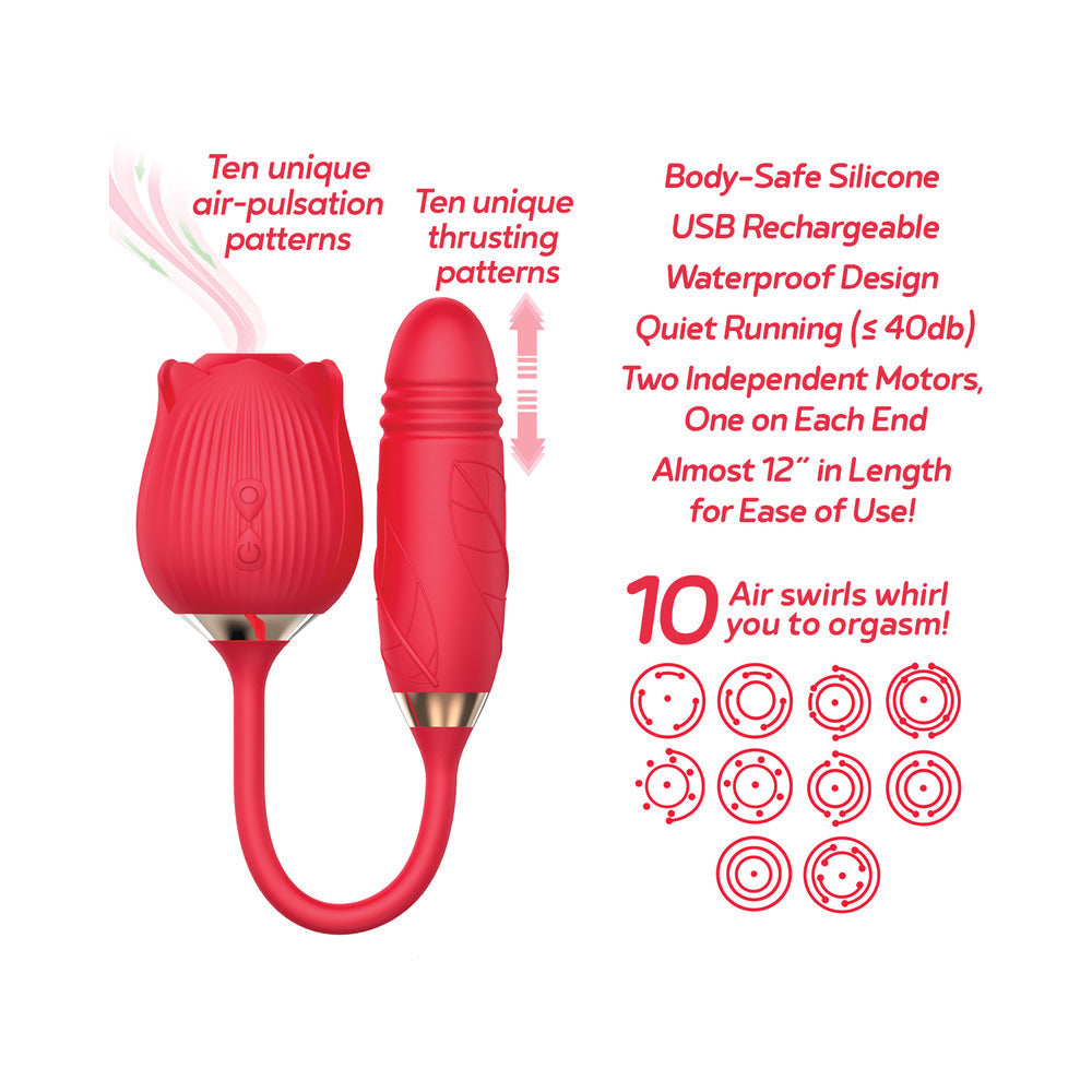 Wild Rose Suction Thruster Red - Fantasies Boutique