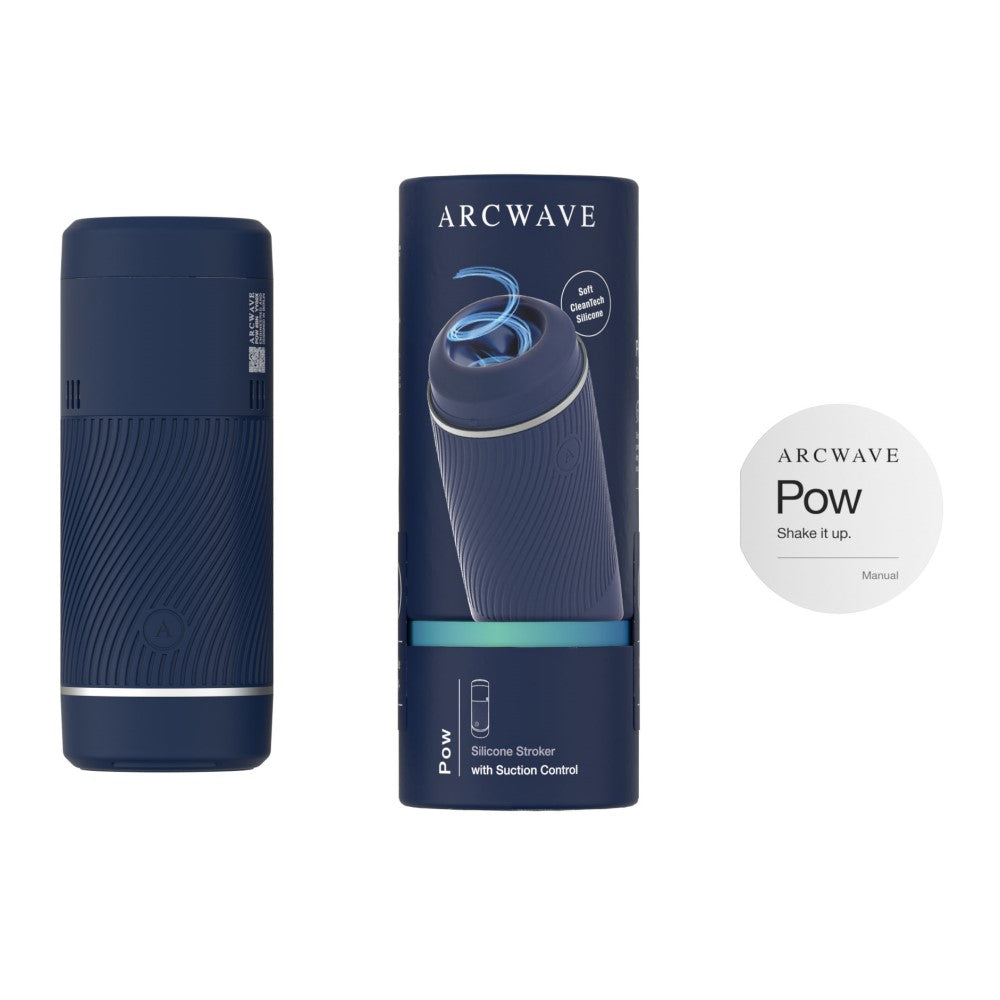 Arcwave Pow Silicone Stroker with Suction Control Blue - Fantasies Boutique
