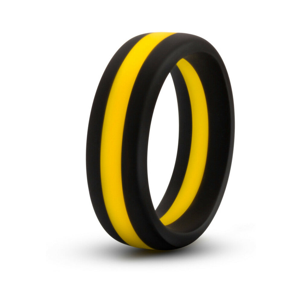 Performance Silicone Go Pro Cock Ring Black/Gold/Black - Fantasies Boutique