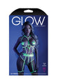 Fantasy Lingerie Glow In A Trance Open-Cup Crotchless Teddy Neon Chartreuse M/L - Fantasies Boutique