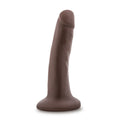 Dr. Skin Plus Realistic 5 in. Triple Density Posable Dildo Brown