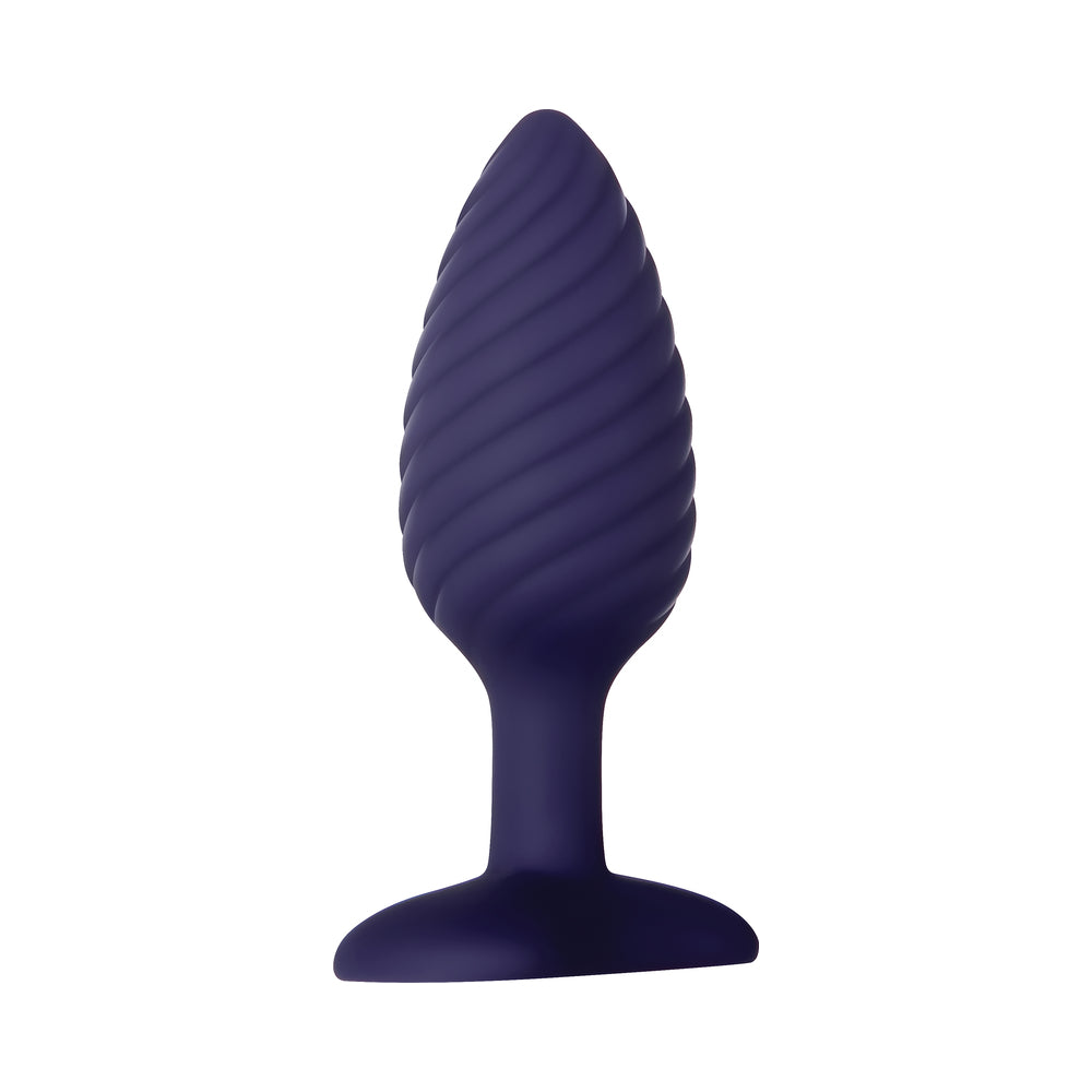 Zero Tolerance Wicked Twister Textured Vibrating Silicone Anal Plug Purple - Fantasies Boutique