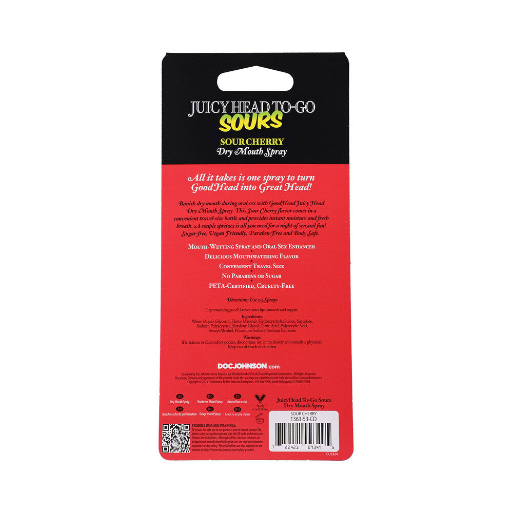GoodHead Juicy Head Dry Mouth Spray To-Go Sour Cherry 0.3 oz.