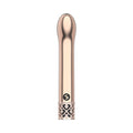 Shots Royal Gems Jewel Rechargeable Curved ABS Bullet Vibrator Rose Gold - Fantasies Boutique