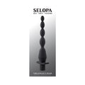 Selopa Vibrating Butt Beads Rechargeable Anal Silicone Black
