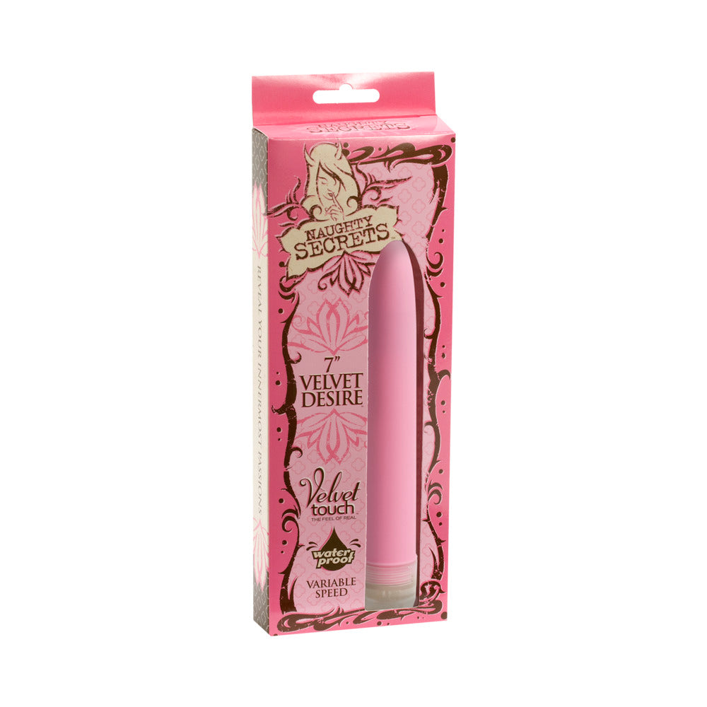 Naughty Secrets Velvet Desire 7in (Pink) - Fantasies Boutique