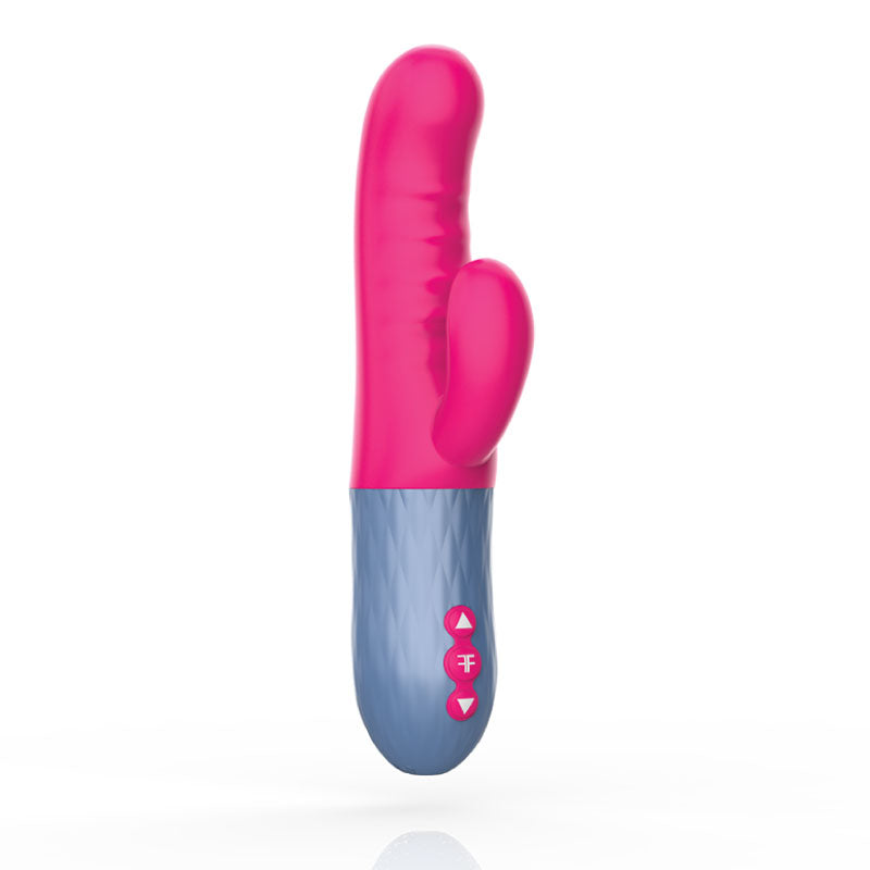 FemmeFunn Essenza Rechargeable Silicone Dual Stimulation Thrusting Vibrator Pink - Fantasies Boutique
