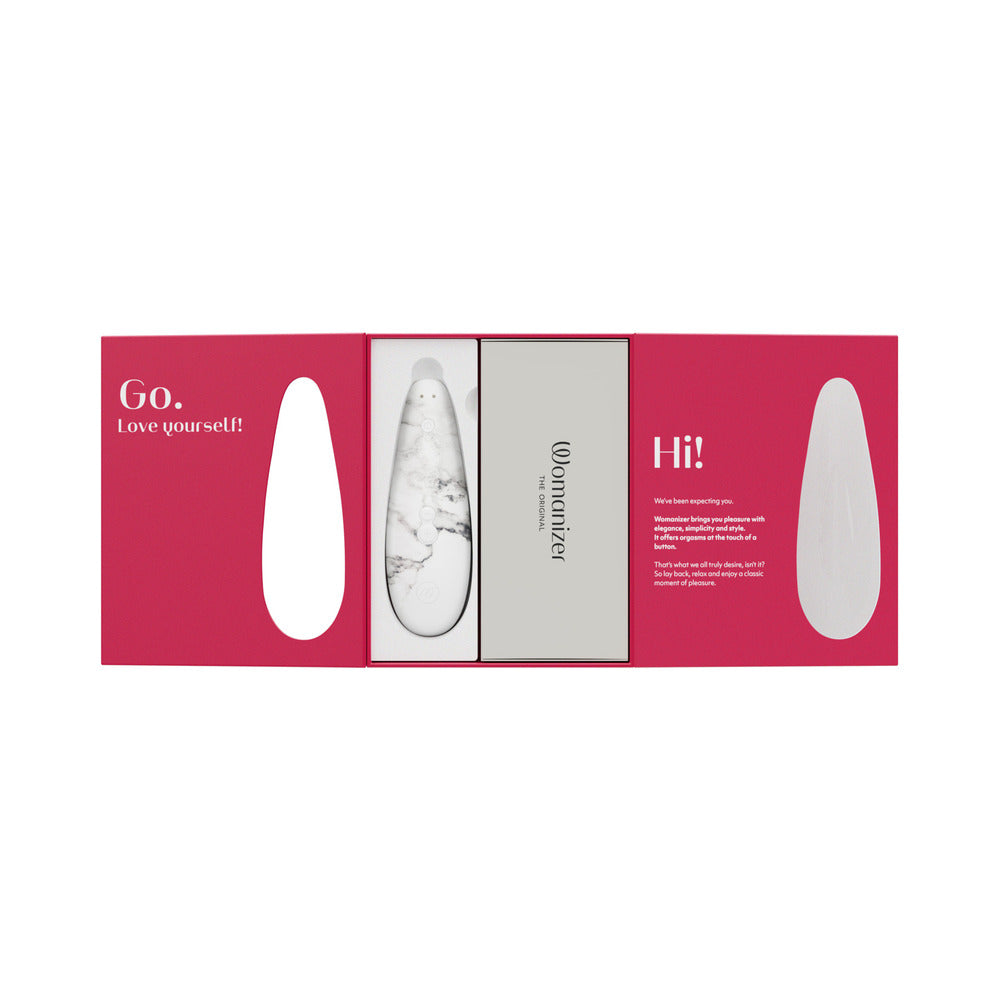 Womanizer x Marilyn Monroe Classic 2 Special Edition Pleasure Air Clitoral Stimulator White Marble - Fantasies Boutique