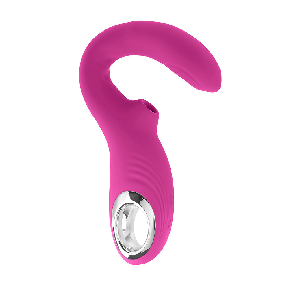 Evolved Strike A Pose Rechargeable Posable Tapping Suction Silicone Vibrator Pink - Fantasies Boutique