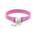 Ple'sur PVC Collar With Heart Lock & Key Pink Bag Packaging - Fantasies Boutique
