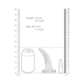 RealRock Crystal Clear Non-Realistic 5 in. Curved Dildo With Suction Cup Clear