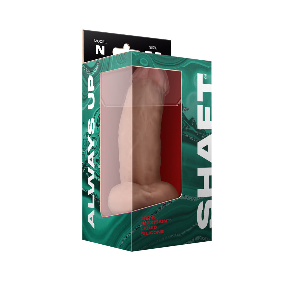 Shaft Model N: 7.5 in. Dual Density Silicone Dildo with Balls Pine - Fantasies Boutique