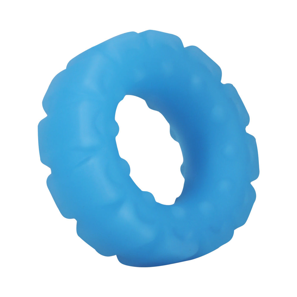 Rock Solid Sila-Flex Glow-in-the-Dark The Tire C-Ring Blue - Fantasies Boutique