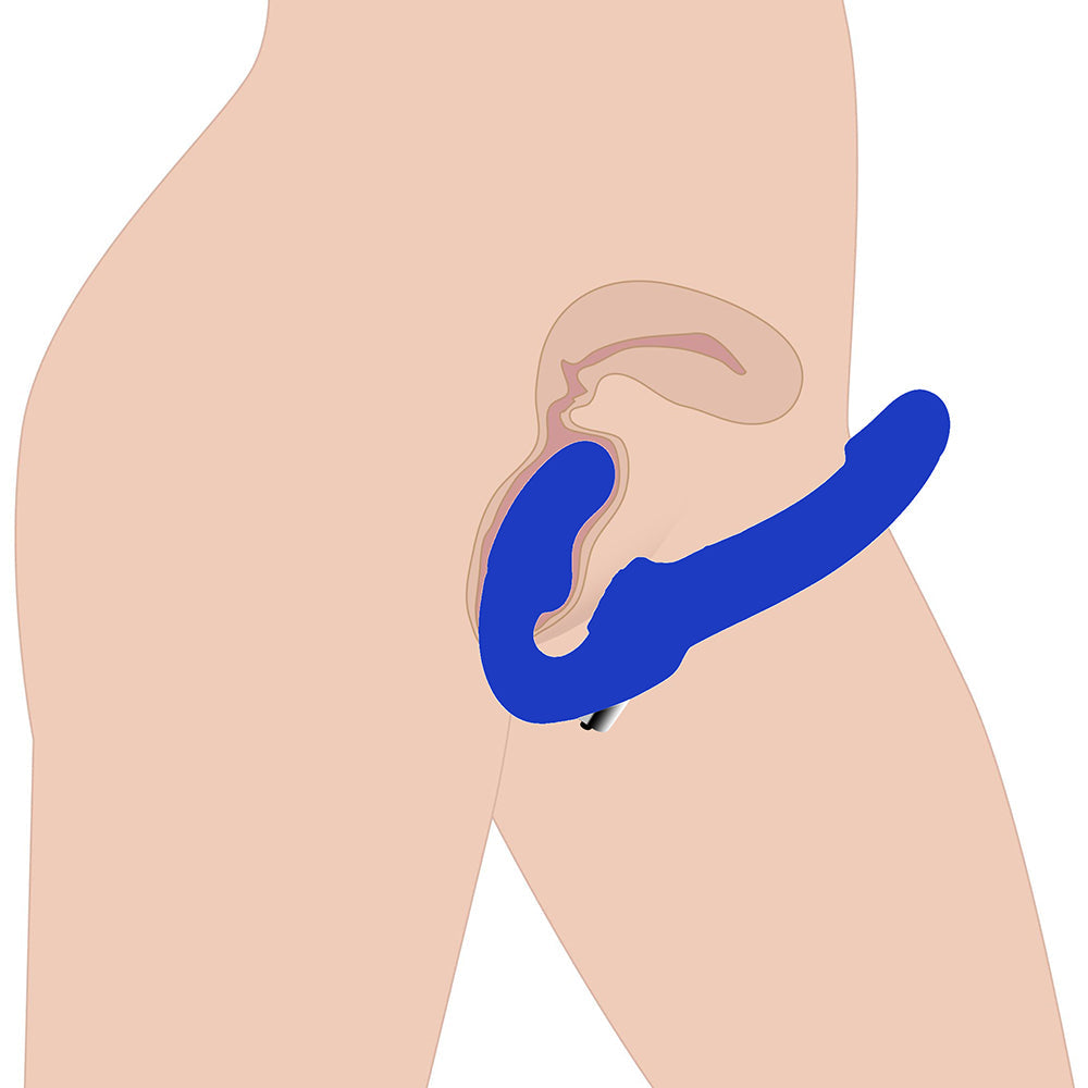 Strap U Revolver II Strapless Strap On Dildo (Blue) - Fantasies Boutique