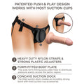 King Cock Elite Beginner's Silicone Body Dock Kit With Dildo Beige/Black - Fantasies Boutique
