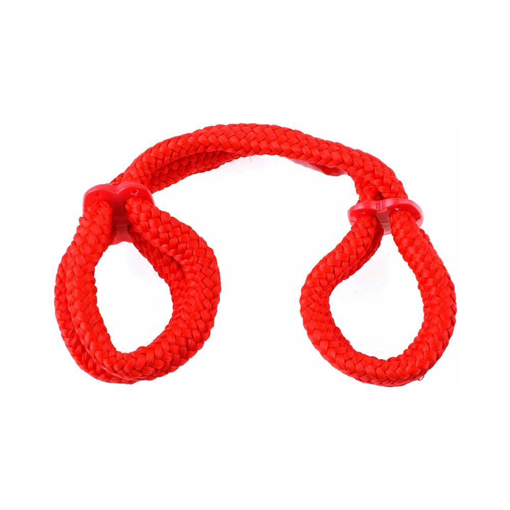Fetish Fantasy Series Silk Rope Love Cuffs Red - Fantasies Boutique
