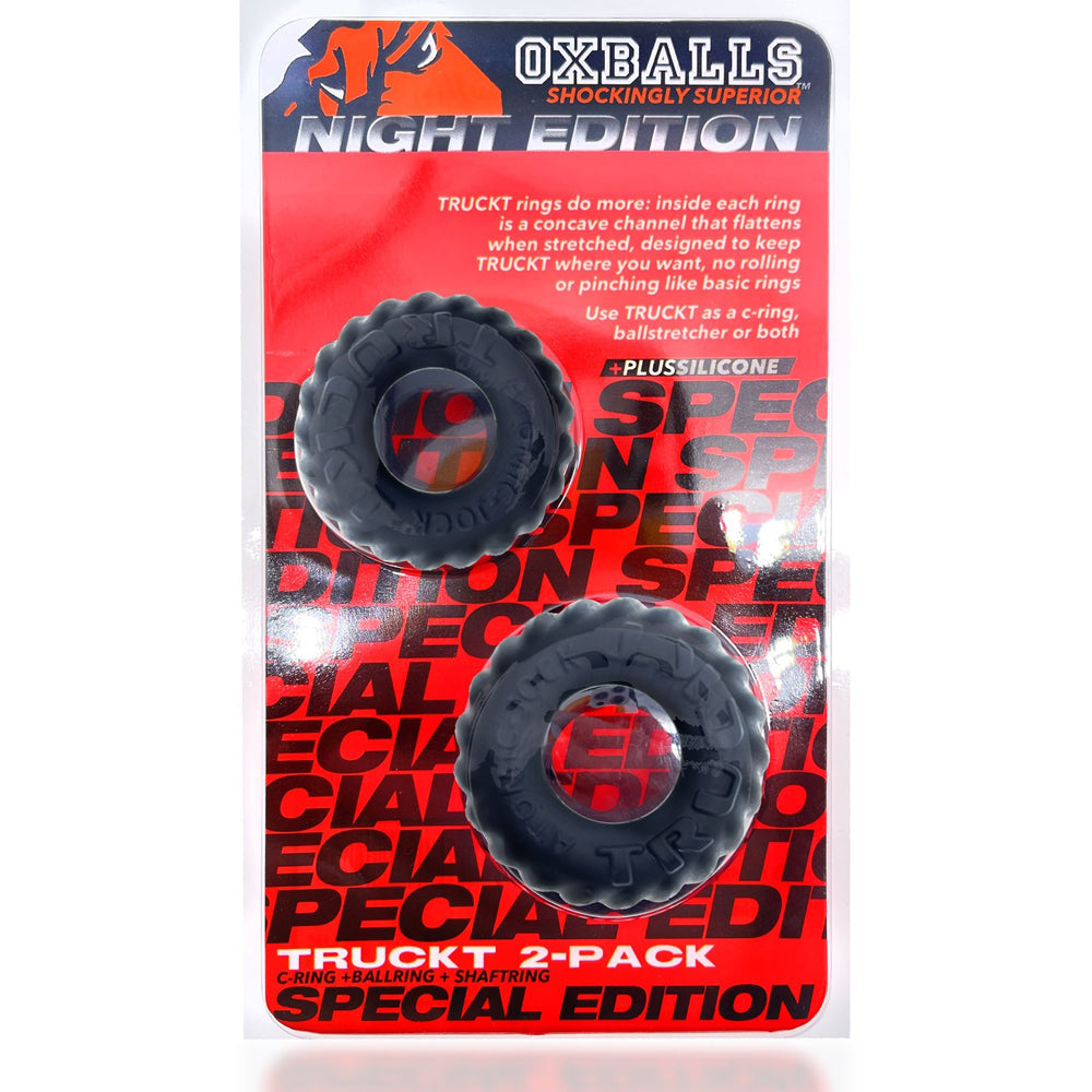 OxBalls Truckt 2-Piece Cockring Plus+Silicone Special Edition Night - Fantasies Boutique