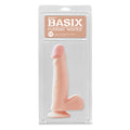 Basix Rubber Works 7.5 in. Dildo With Balls & Suction Cup Beige - Fantasies Boutique