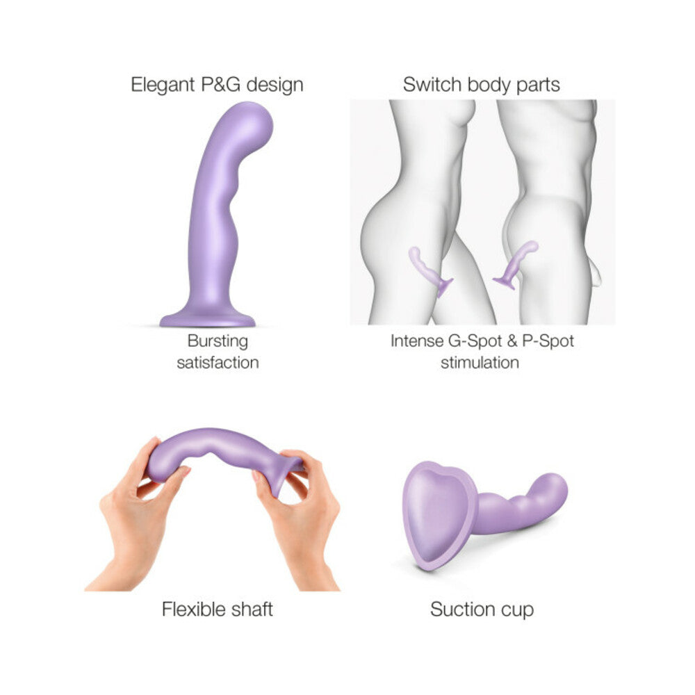 Strap-On-Me Hybrid Collection Silicone Dildo Plug P&G Metallic Lilac L - Fantasies Boutique