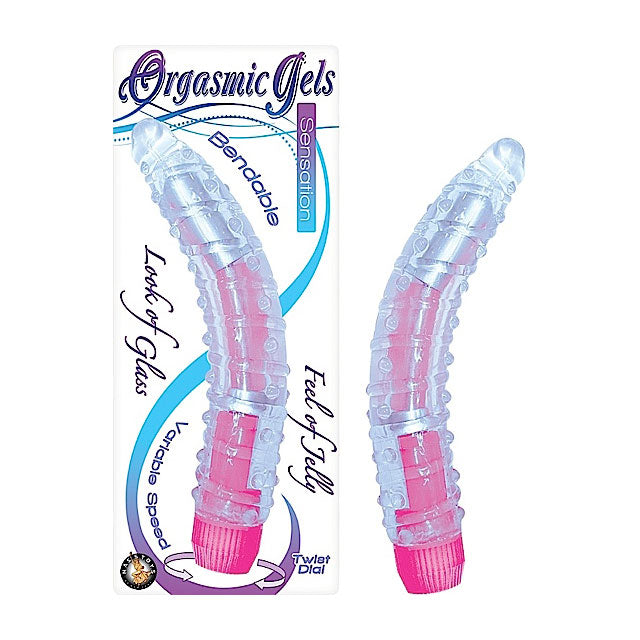 Orgasmic Gels Sensation 7in. Bendable Multispeed Vibe (Pink) - Fantasies Boutique