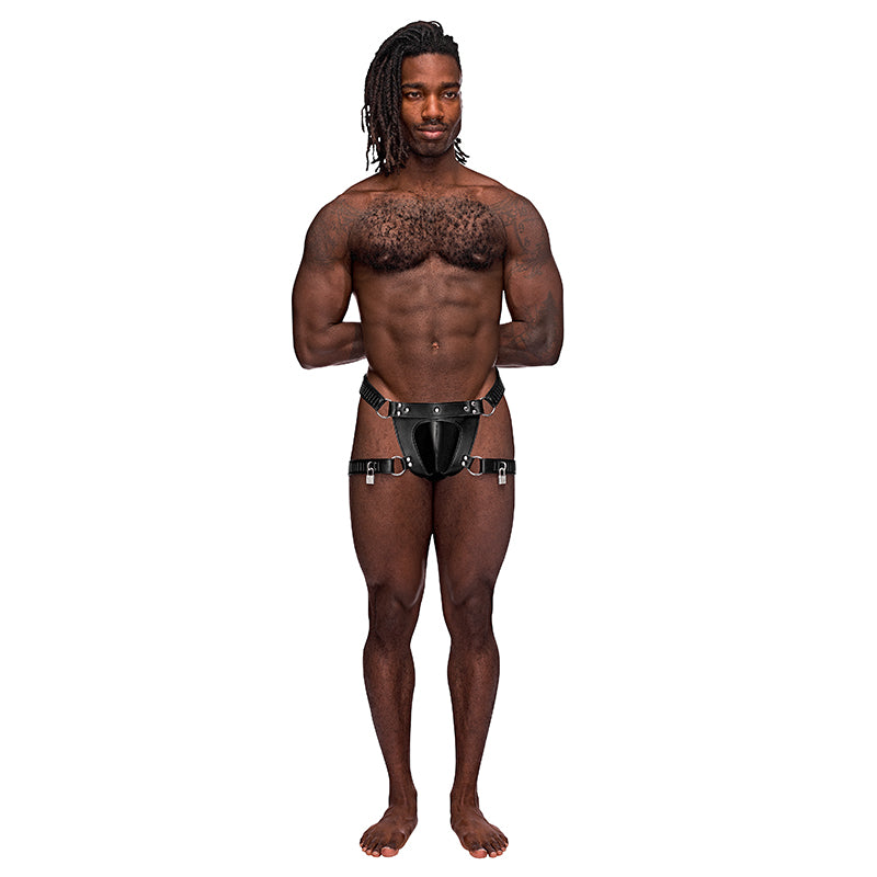 Male Power Leather Scorpio Black OS - Fantasies Boutique