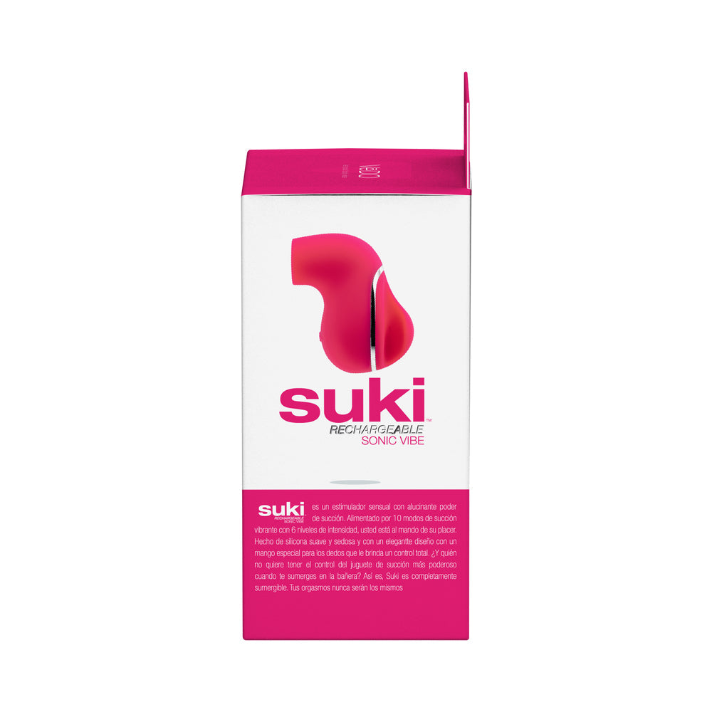 Suki Sonic Suction Rechargeable Vibrator Foxy Pink - Fantasies Boutique