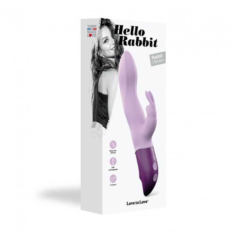 Love to Love Hello Rabbit Rechargeable Rabbit Vibrator Purple - Fantasies Boutique